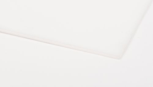 Plexiglas gjutet Satinice Opalvit WH02 SC satinmatt på en sida SK-Folie 3.050 x 2.030 x 3 mm - 