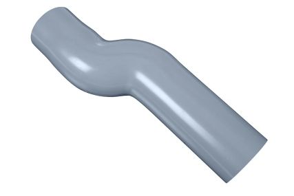 Sockelknä / Skjutbart rör med böjning Ø 75 mm. Grå - 