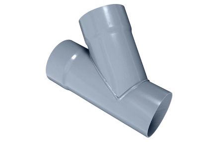 Grenrör 45° Ø 75 mm. Grå - 