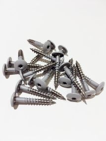 Montageskruv alusandwich 4,8x35mm , VE: 100 St. alumetallic 9006 Til metall m/borrspets1, bricka - 