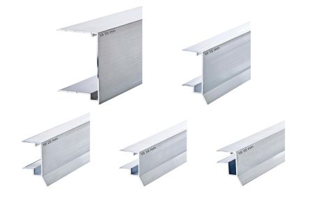 Alu dropplistprofil, för framkant av 55 mm. Termotak skivor - 