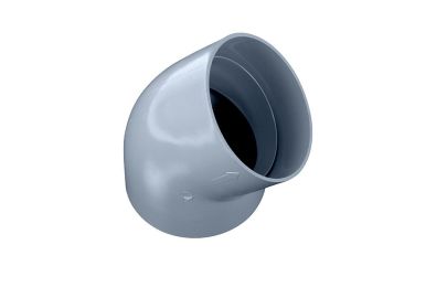 R&ouml;rvinkel 45&deg; &Oslash; 75 mm. Gr&aring;