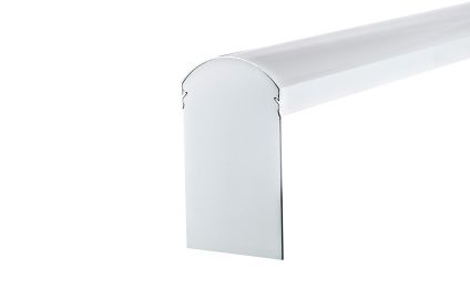 &Auml;ndstycke till taknock. Vit alu - 32,5&deg; - 40,0&deg; taklutning