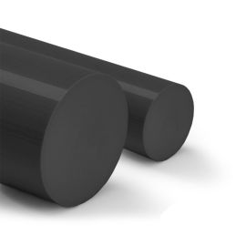 PA 6 rundst&auml;nger - Extruderade, Svart