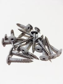 Montageskruv alusandwich 4,8x39mm , VE: 100 St. alumetallic 9006 f&ouml;r tr&auml;/betong