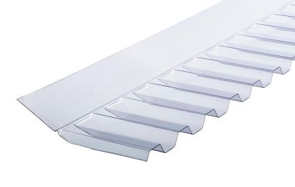 V&auml;gganslutning/takfot PVC till bl&aring;tonad trapetsskivor. Profil 70/16 - 