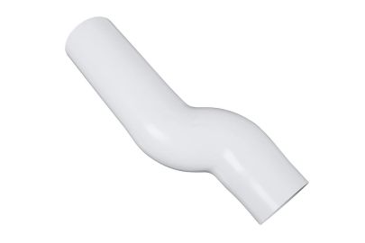 Sockelkn&auml; / Skjutbart r&ouml;r med b&ouml;jning &Oslash; 75 mm. Vit