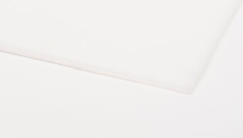 Plexiglas gjutet Satinice Opalvit WH02 SC satinmatt p&aring; en sida SK-Folie 3.050 x 2.030 x 3 mm