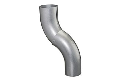 Sockelkn&auml; till stupr&ouml;r &Oslash; 75 mm. Silver Metallic