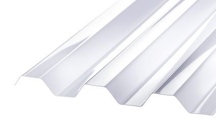 SUNLUX HI-PVC trapetsskiva profil 76/18. Opalvit